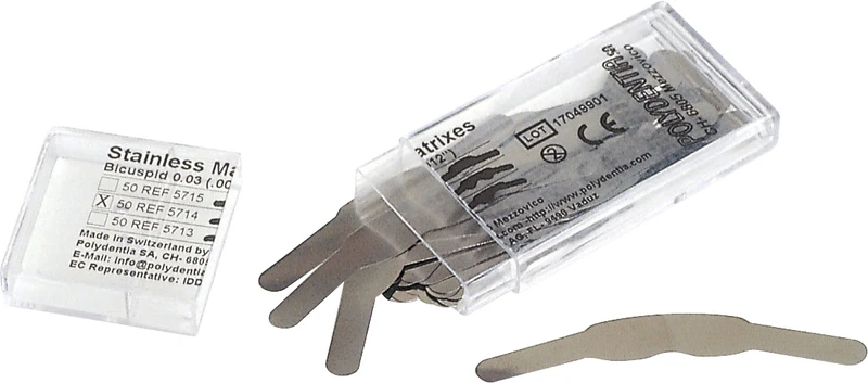 Matrizen Superdünn  Packung  50 Stück für tiefe Prämolaren, MOD Kavität