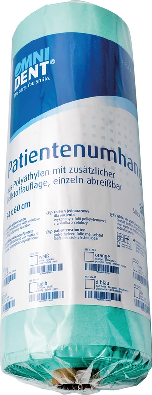 Einmal-Patientenumhang  Rolle  80 Stück grün, 54 x 60 cm