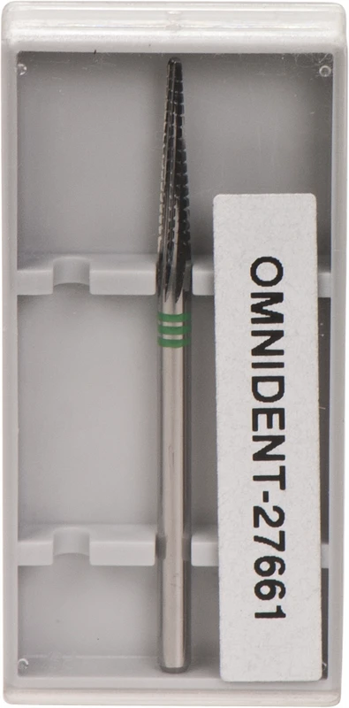 Omni HM-Fräser Schliff 75  Stück  einfachverzahnt mit Querhieb, 3 x grün grob, HP, Figur 194, 14 mm, ISO 023