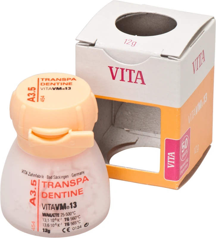 VITA VM® 13 classical A1-D4®  Packung  12 g Pulver transpa dentine A3,5