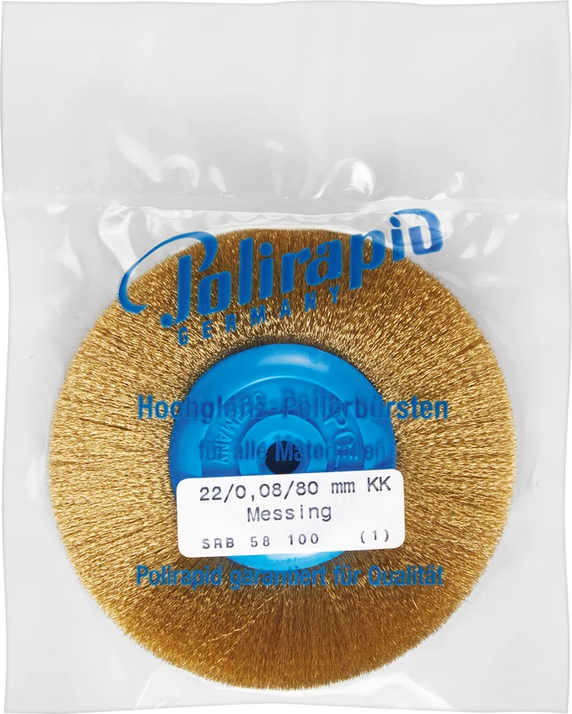 Rundbürsten Draht  Stück  Messingdraht, Ø 80 mm, Draht: 0,08 mm