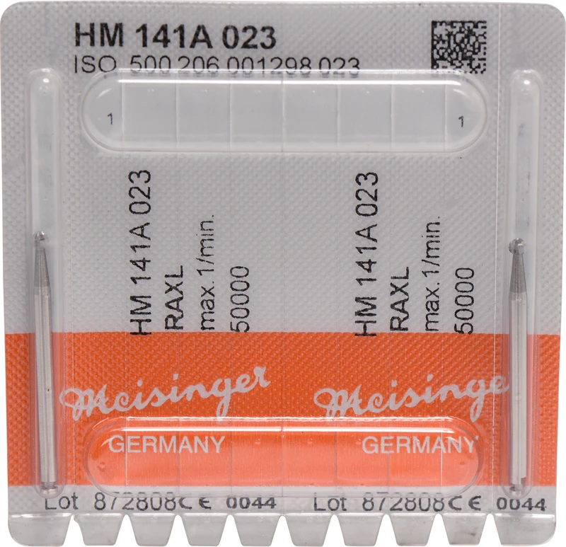 Chirurgie Fräser HM 141  Packung  2 Stück Querhiebverzahnt, RA XL, Figur 001, ISO 023