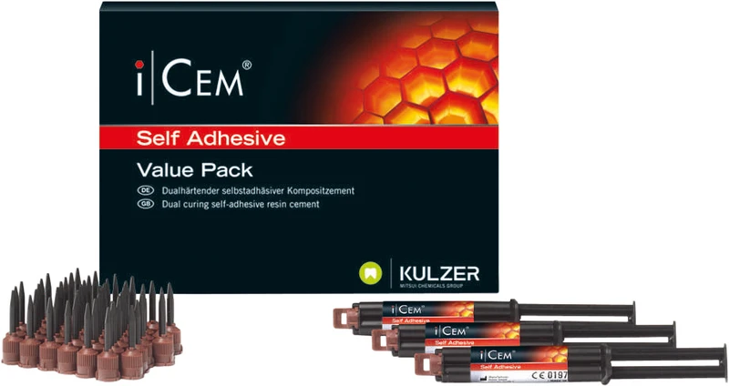 iCEM® Self Adhesive  Value Pack  3 x 5 ml Automix Spritze, 45 Mischkanülen, 1 Arbeitskarte