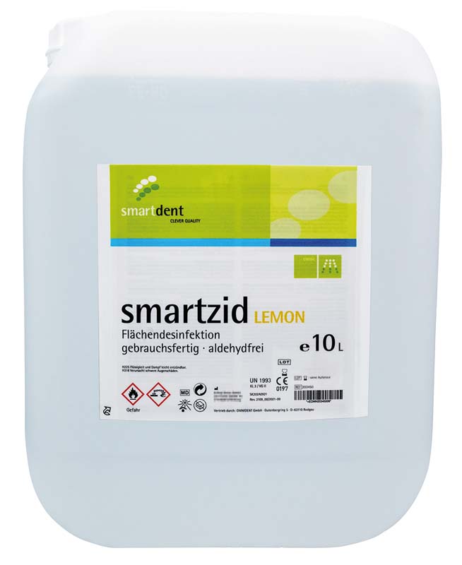 smartzid Flächendesinfektion  Kanister  10 Liter Lemon