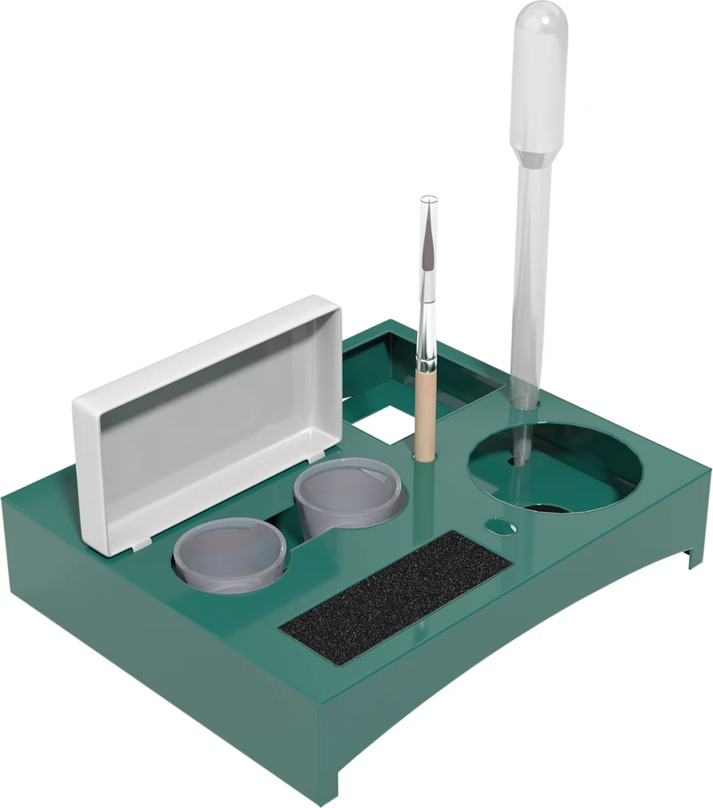 pattern eXpress® Station  Stück  inklusive 2 x 15 ml Silikonbecher, 1 Ersatzpinsel, 1 Pipette