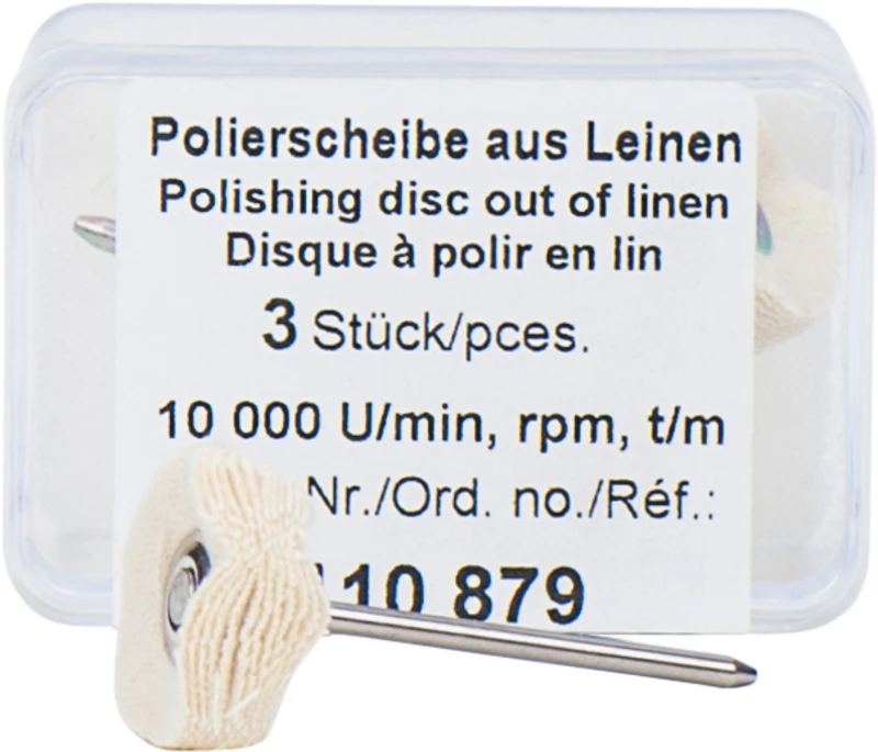 Polierschwabbel  Packung  3 Stück, Leinen
