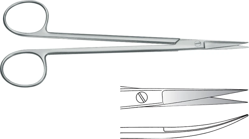 Schere nach Kelly  Stück  11-227-16-07, gebogen, 160 mm