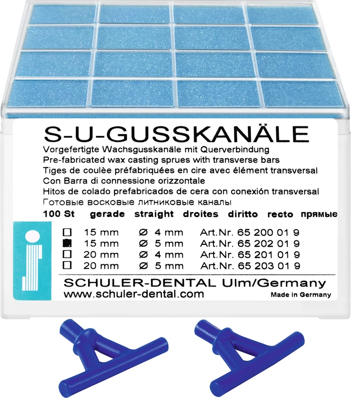 S-U-Gusskanäle  Packung  100 Stück gerade, 15 mm, Ø 5 mm