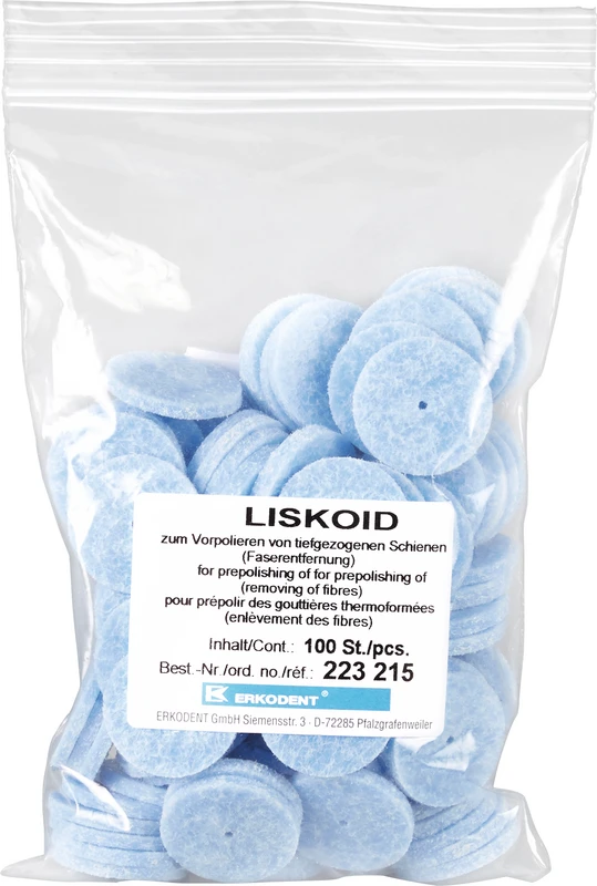 LISKOID  Packung  100 Stück unmontiert, blau, 4 Stützscheiben