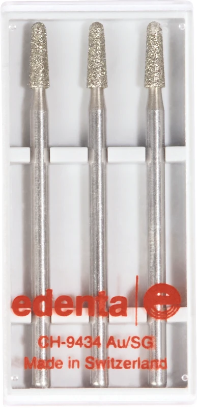 Diamanten 856  Packung  3 Stück Standard, HP, Figur 198 Konus rund, 8 mm, ISO 025