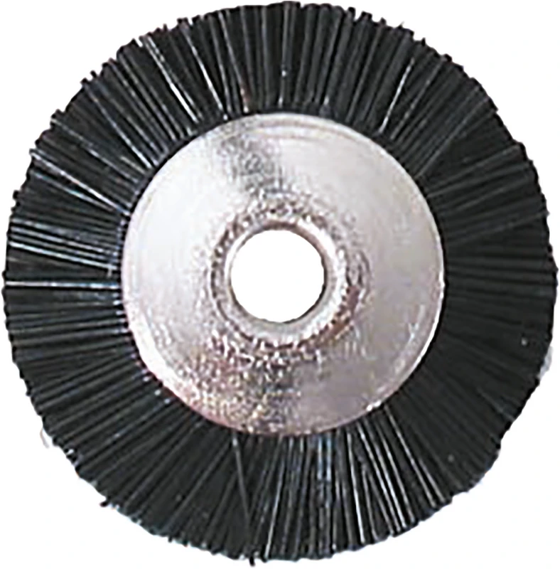 Radbürste Handstück  Packung  12 Stück unmontiert, Borsten schwarz, 19 mm