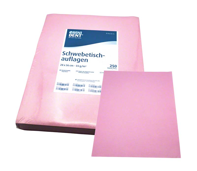 Schwebetischauflagen  Packung  250 Stück 28 x 36 cm, rosa
