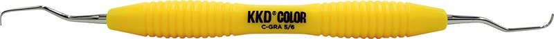 KKD® COLOR Gracey Kürette  Stück  Figur 5\6, für Präm.\Frontz., gelb, mit ergonomischem Silicongriff