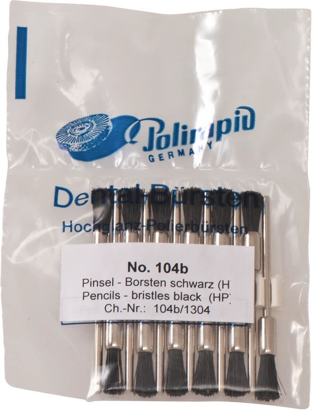Pinselbürsten  Packung  12 Stück HP, Borste schwarz, Ø 5 mm