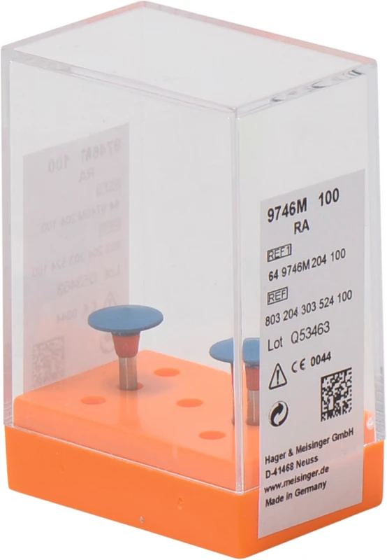 Diamantpolierer 9746  Packung  2 Stück blau mittel, RA, Figur 303, 2,5 mm, ISO 100