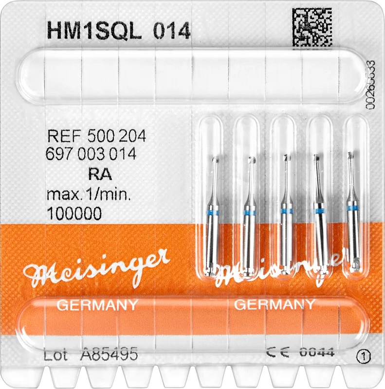 HM-Bohrer 1SQL  Packung  5 Stück schnittfr. Verz. Querhieb, RA, blau, Figur 697, ISO 014