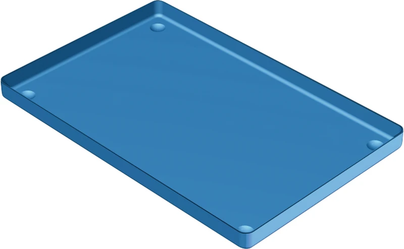 ALUMINIUM TRAY  Stück  Tray blau, 28 x 18 cm
