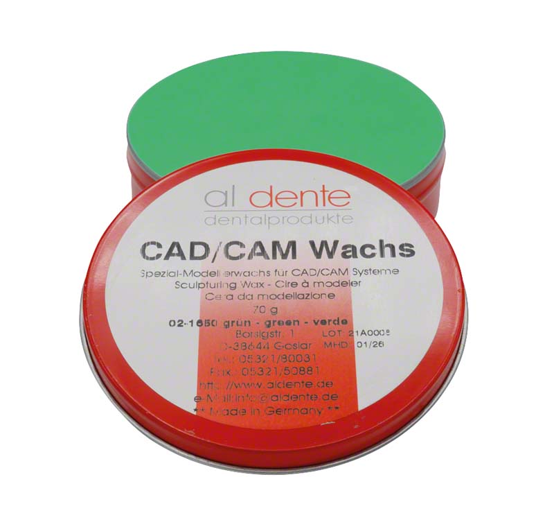 CAD\CAM Modellierwachs  Dose  70 g grün