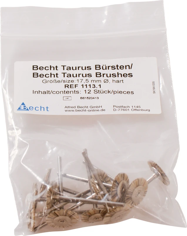 Taurus Büsten  Packung  12 Stück Pferdehaar hart, HP, Rad, Ø 17,5 mm