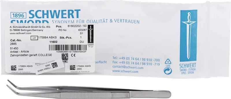 Pinzette nach College  Stück  15 cm, gerieft