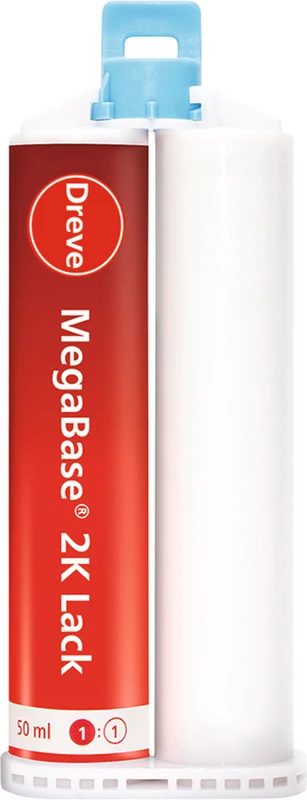 MegaBase®  Packung  2 x 50 ml Doppelkartuschen 2K Lack farblos-transparent, Zubehör