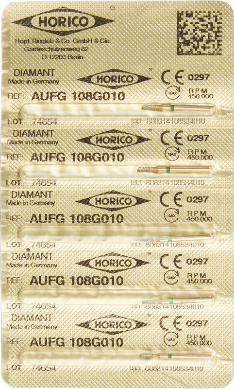 Diamant AuFG 108  Packung  5 Stück grün grob, FG, Figur 108, ISO 009