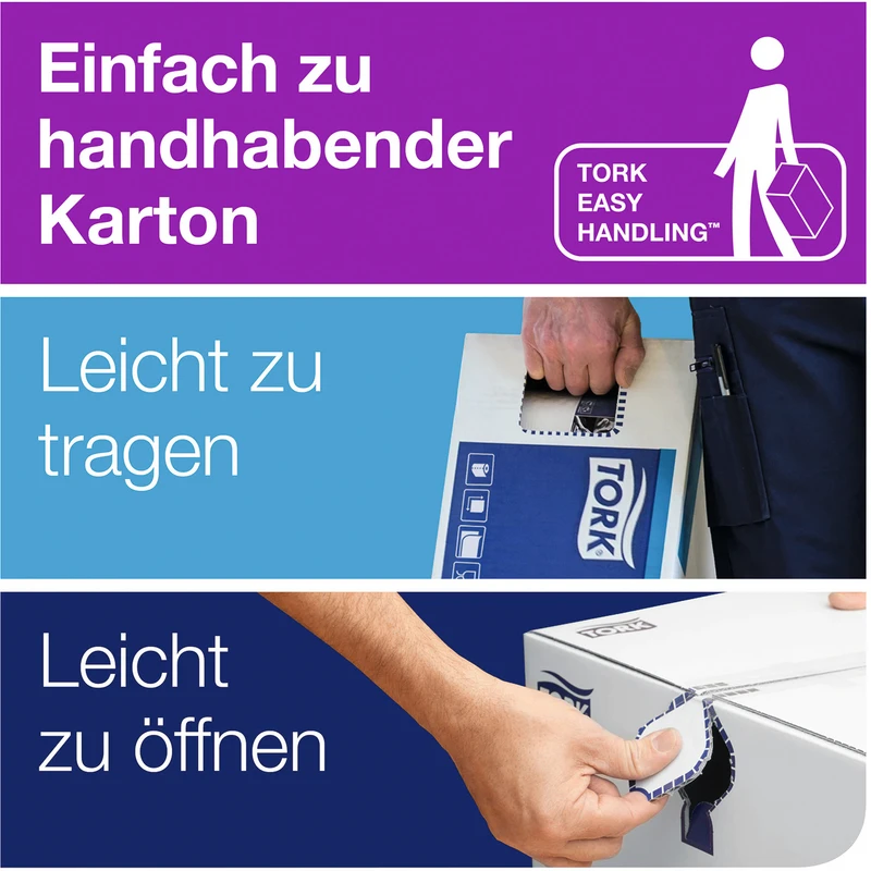 TORK® extra weiche Zickzack Handtücher (V-Falz) H3 System   Karton  15 x 200 Stück 2-lagig, extra weich, 23 x 22,6 cm, hochweiß