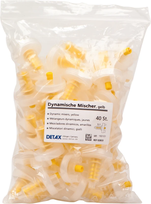 DETAX Dynamische Mischer  Packung  40 Stück gelb
