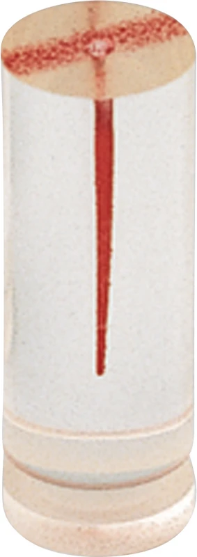 Endo-Trainer  Stück  mit roter Wurzelkanalwandung, Wurzelkanalkrümmung 0°