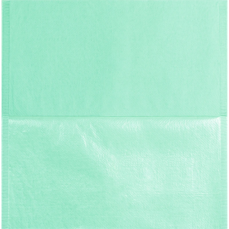 Monoart® Kopfschutztaschen   Spenderbox  250 Stück mintgrün, 33 x 34 cm