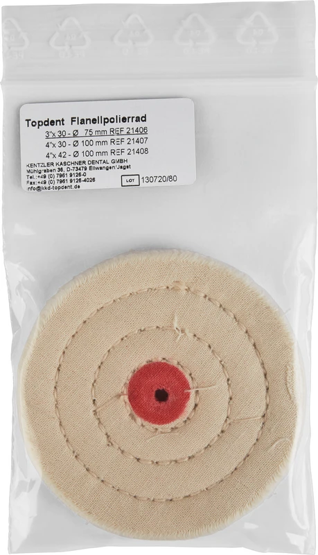 TOPDENT Flanellpolierrad  Stück  Ø 3   x 30