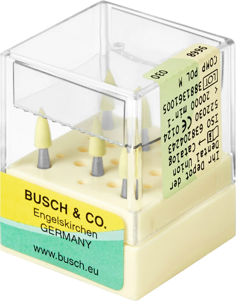 Komposit Poliersystem  Packung  6 Stück gelb mittel, RA, ISO 030