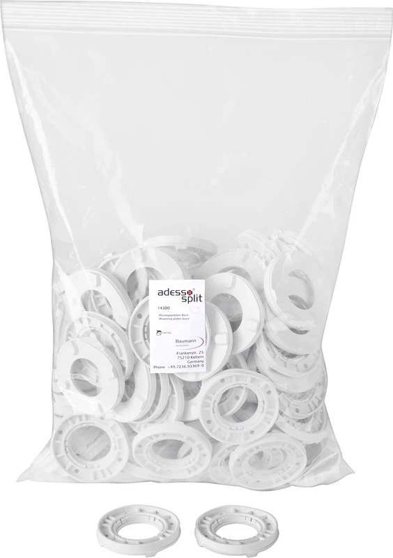 adesso Split® Montageplatten  Packung  100 Stück weiß, Basic
