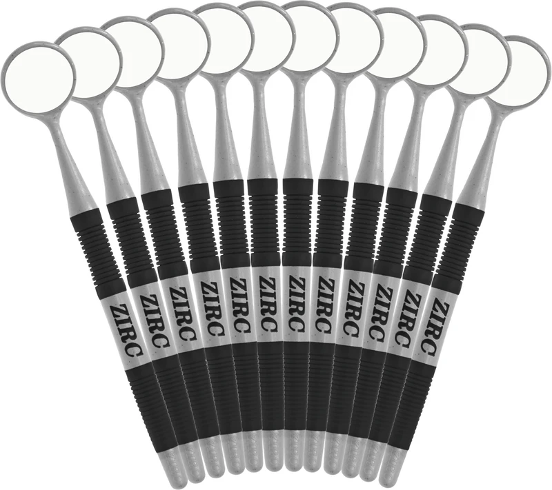 Crystal HD Mundspiegel Soft Grip  Packung  12 Stück sortiert leuchtend, Größe 4, Ø 22 mm