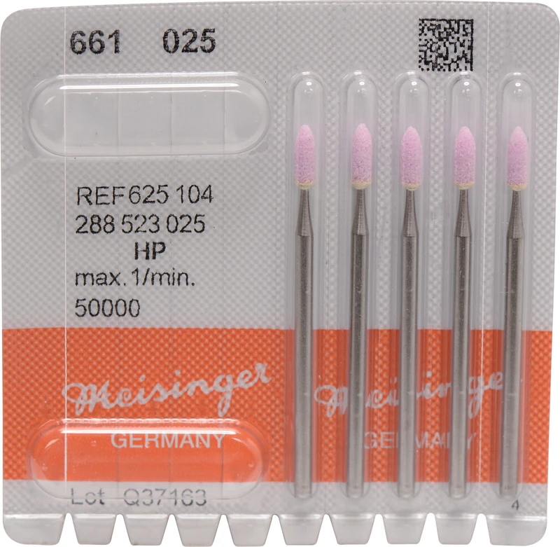 Keramische Schleifer 661  Packung  5 Stück rosa mittel, HP, Figur 288, 7 mm, ISO 025