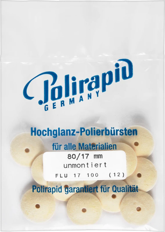 Filzkörper  Packung  12 Stück Nr. 80, unmontiert, Filz, Ø 17 mm, S: 5 mm