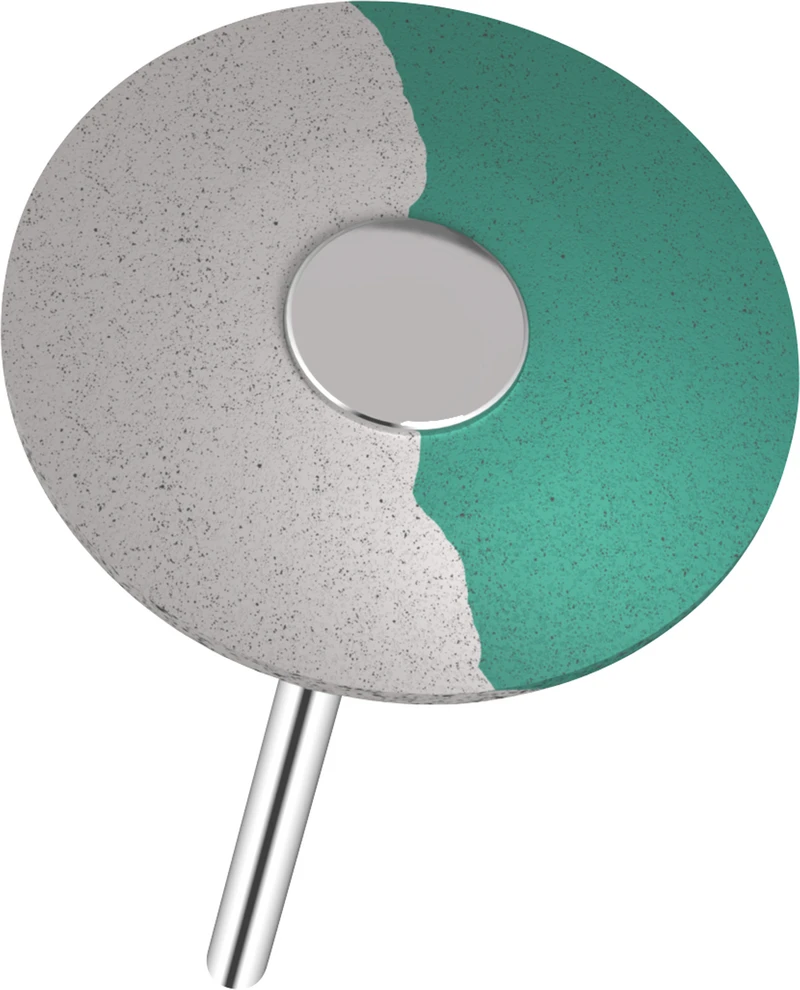 Omnipol für Zirkon\Keramik  Stück  Polierer grün\weiß grob, HP, Linse groß, Ø 26 x 2 mm