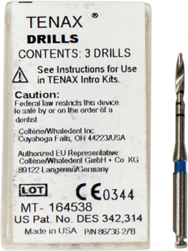TENAX® Bohrer  Packung  3 Stück Ø 1,5 mm blau