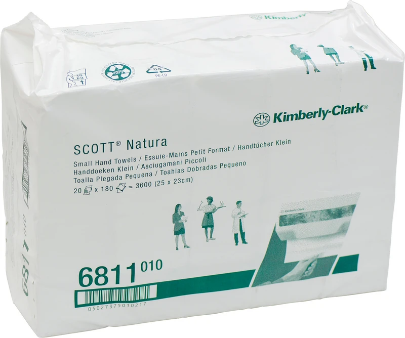 SCOTT® Handtücher  Karton  3.600 Tücher 24,7 x 23 cm, ZZ-Falz, Natura