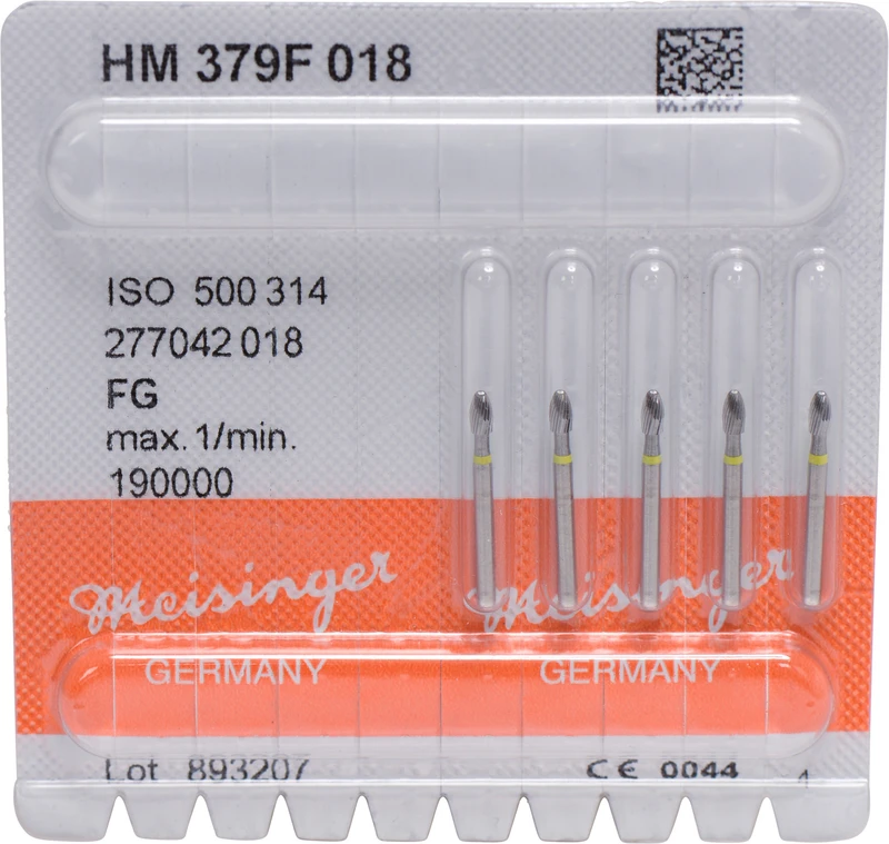 HM-Finierer 379  Packung  5 Stück gelb extra fein, FG, Figur 277 Ei, 3,5 mm, ISO 018