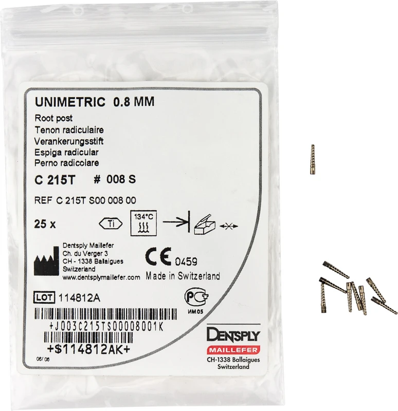 UNIMETRIC Integral  Nachfüllpackung  25 Stück Gr. 008S Titan