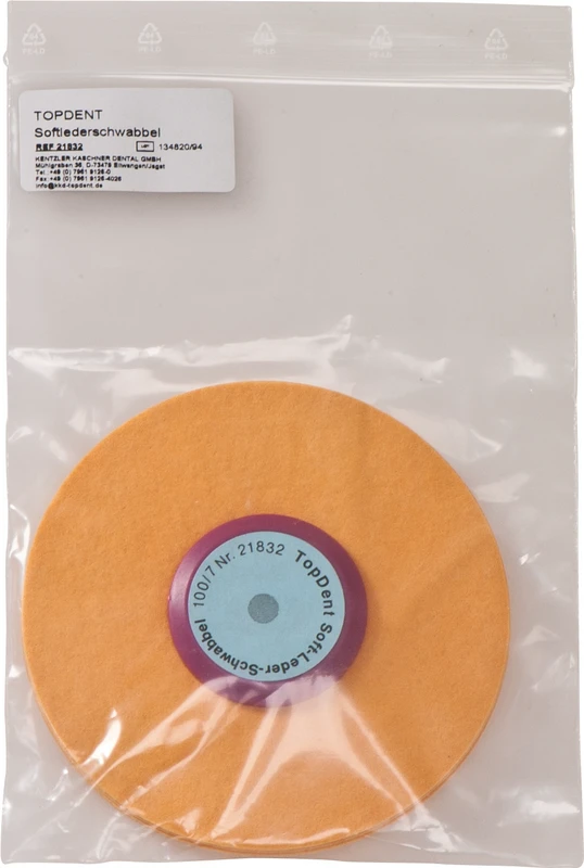 TOPDENT Soft Lederschwabbel  Stück  7 Lagen, Ø 100 mm