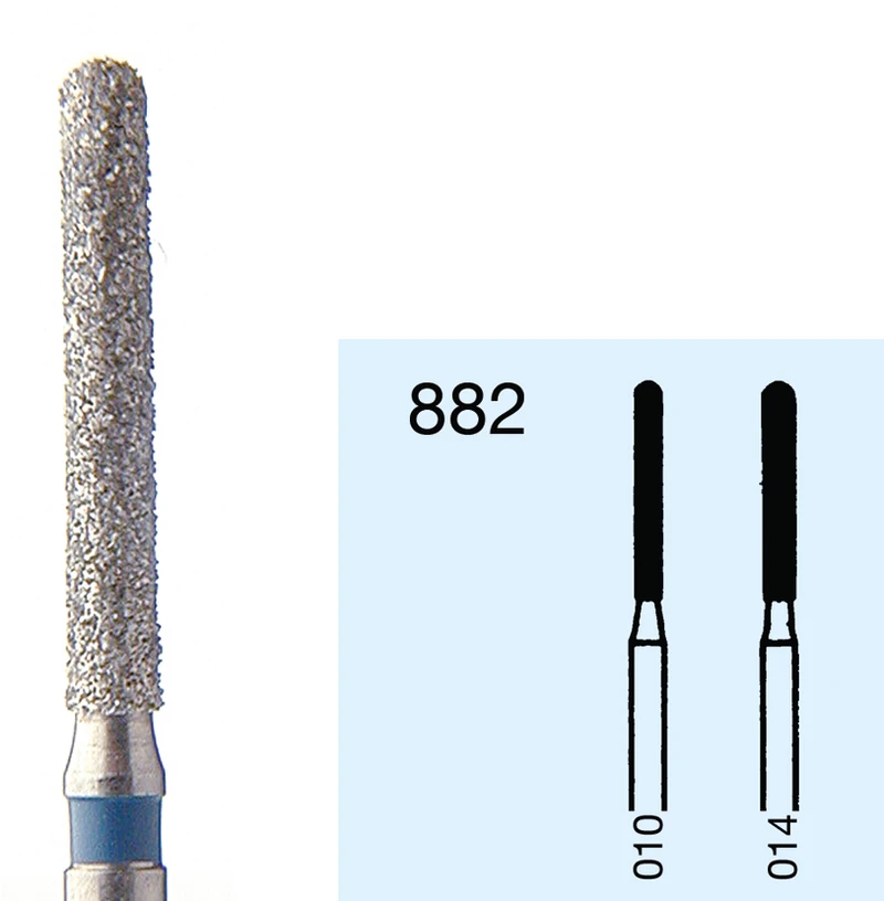 Omni Diamanten 882  Packung  5 Stück Standard, FG, Figur 142 Zylinder rund, 10 mm, ISO 014