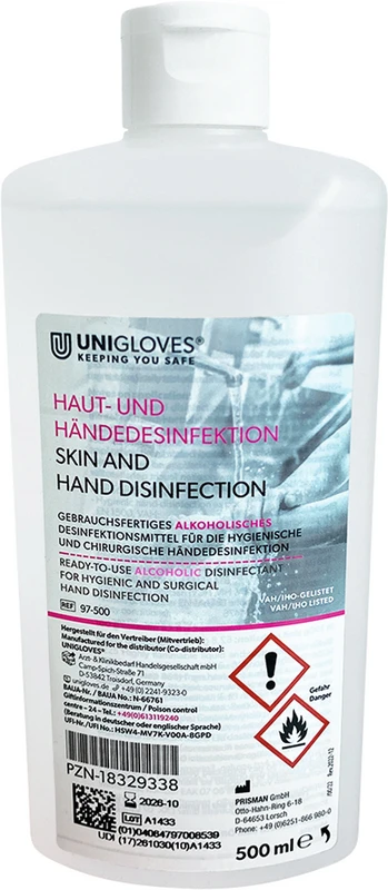 UNIGLOVES Händedesinfektion  Flasche  500 ml