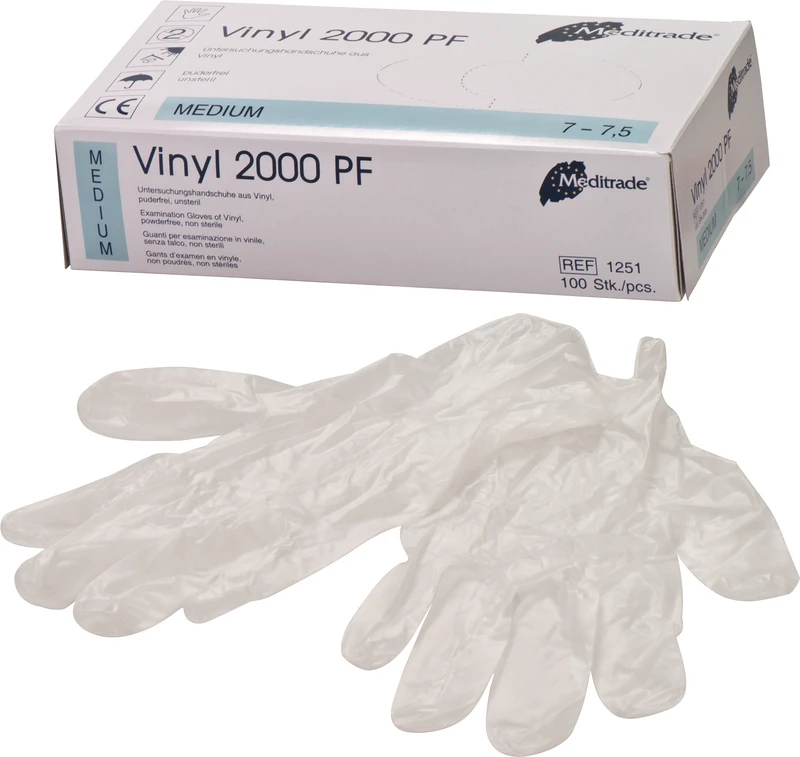 Vinyl 2000 PF  Packung  100 Stück puderfrei, weiß, M