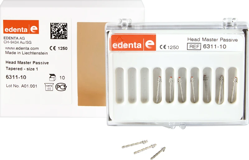 HeadMaster konisch, passiv  Packung  10 Titangewindestifte Gr. 1