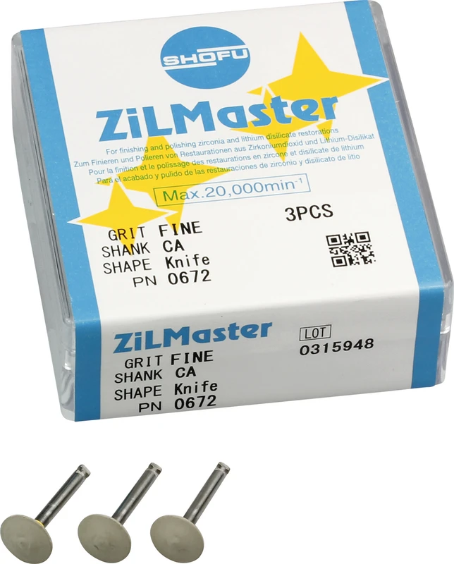 ZiLMaster  Packung  3 Stück gelb fein, RA, Figur Linse, ISO 090