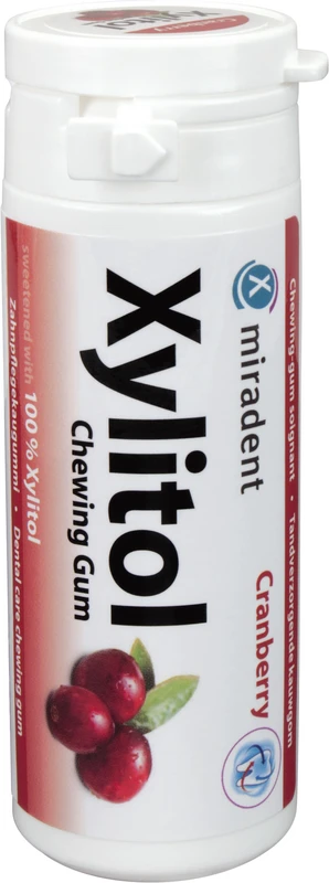 Xylitol Chewing Gum  Dose  30 Stück Cranberry