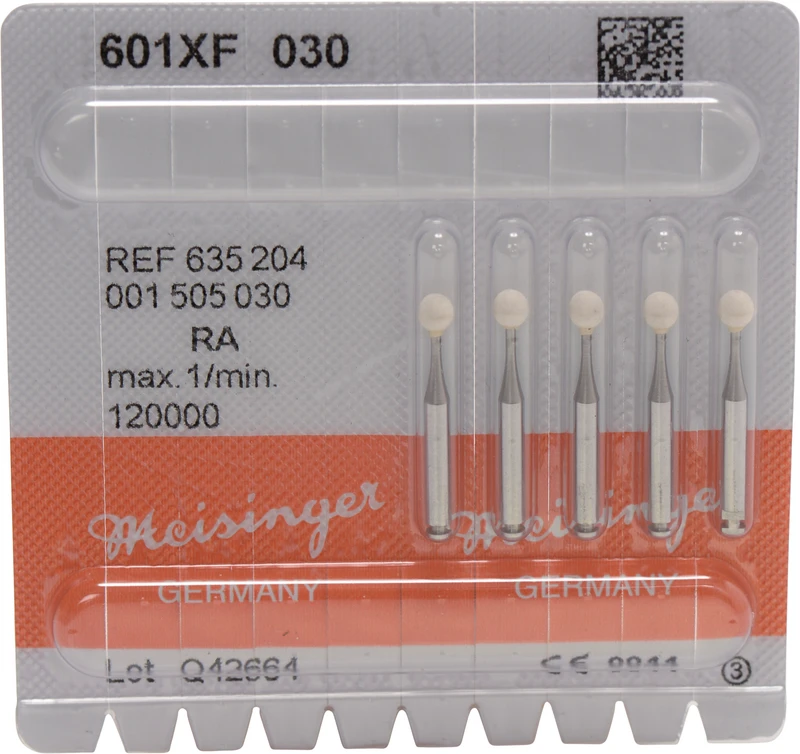 Keramische Schleifer 601  Packung  5 Stück weiß extra fein, RA, Figur 001, ISO 030