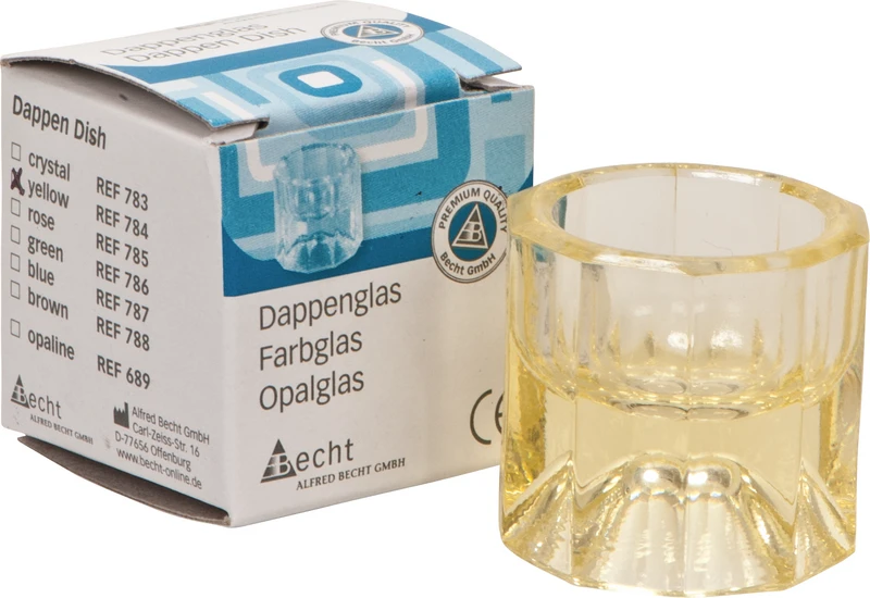 Dappengläser aus Buntglas  Stück  gelb